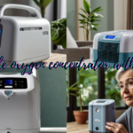 Portable oxygen concentrator with battery